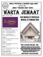 WARTA JEMAAT MINGGU 22 FEBRUARI 2026